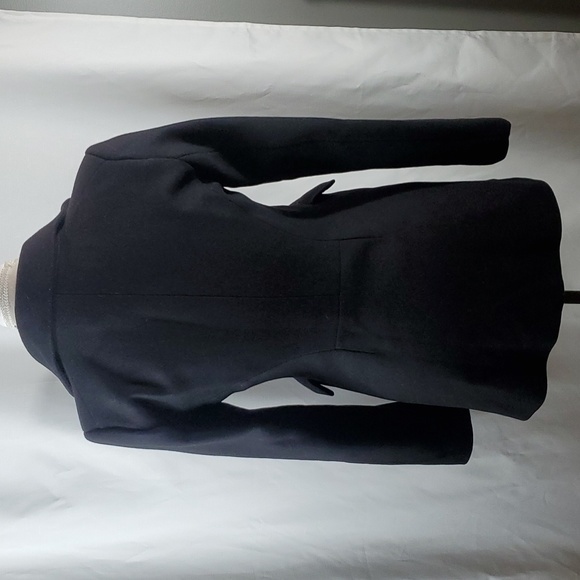 Zara Woman black double breasted buttoned pea coat on a size Medium - Picture 5 of 8